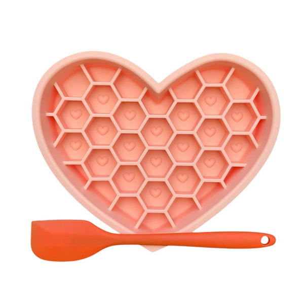 Beads4Pets | 2-in-1 Lick'n slowfeeder Honey Heart