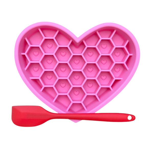 Beads4Pets | 2-in-1 Lick'n slowfeeder Honey Heart