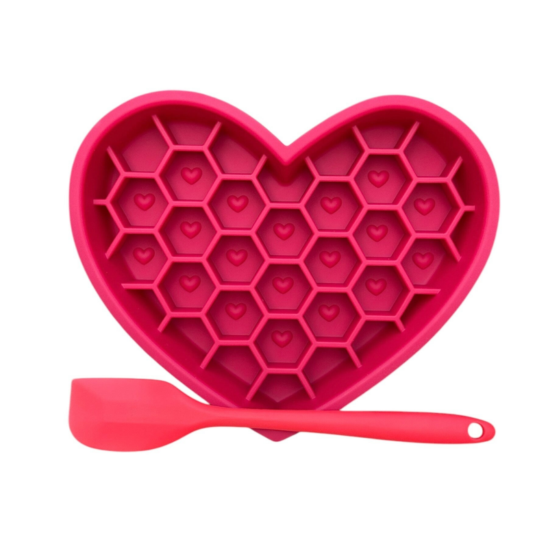 Beads4Pets | 2-in-1 Lick'n slowfeeder Honey Heart