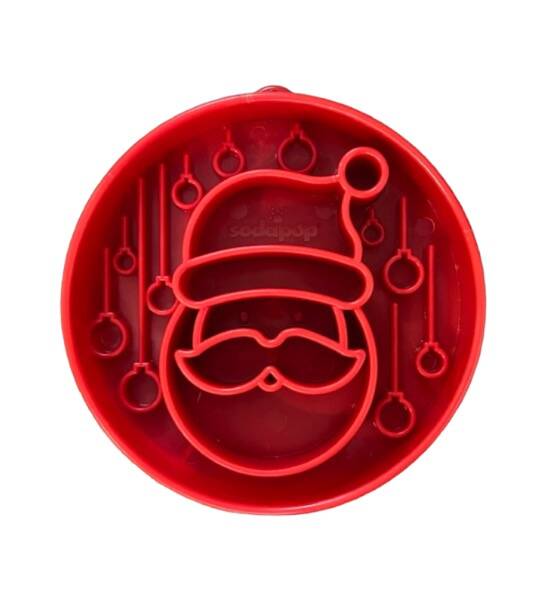 Sodapup | Santa Design Ebowl Enrichment Slow Feeder – Red